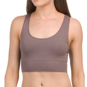 MAIDENFORM Seamless Lounge Tank Bra Large Sparrow (Purple Brown)‎ NWT